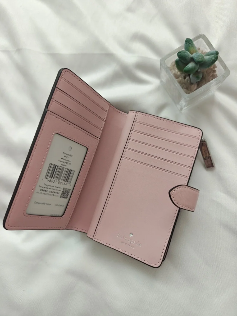 New Kate Spade Madison Medium Bifold Wallet Tutu Pink KN227 $199